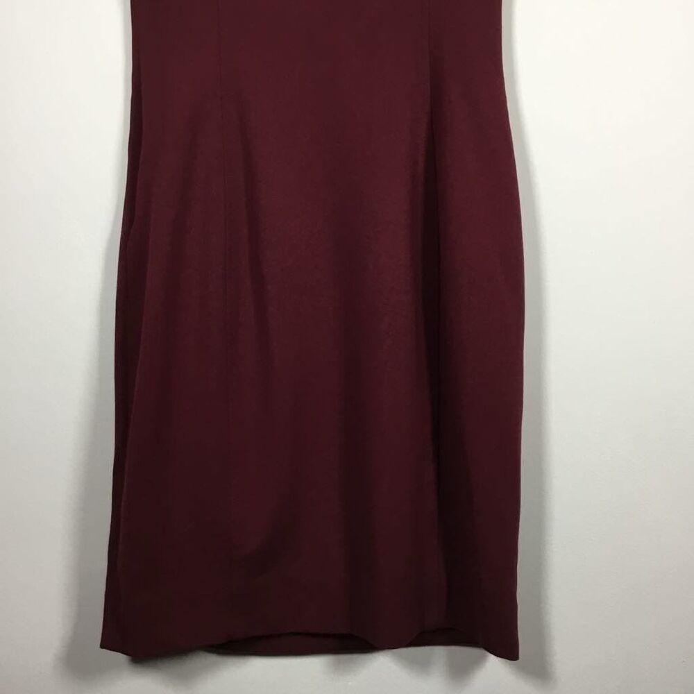 DKNY Burgundy Closet Staple Minimalist Classic Formal‎ Sleeveless Dress Size 4 - Picture 9 of 9
